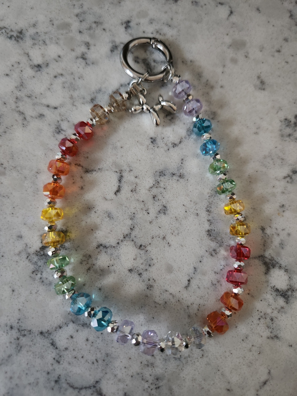 Multicolor Crystal Beaded Keychain